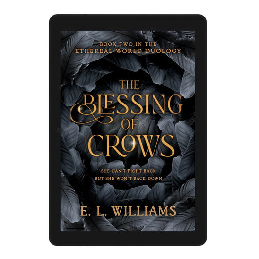 E-book cover of 'The Blessing of Crows' by E.L. Williams on a white background